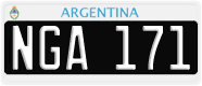 License plate of Argentina, Cars (1995, ABC 123)