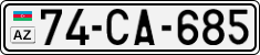License plate of Azerbaijan, Cars