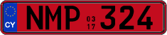 License plate of Cyprus, Rental cars