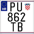 License plate of Croatia, Motorcycles