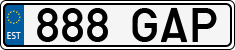License plate of Estonia, Regular car plates