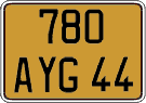 French license plate, FNI
