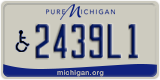 Michigan, Vehicles for disabled persons (1234A5)