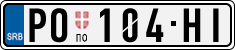 License plate of Serbia, Cars