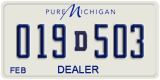 Michigan, Dealer (12D345 / 123D45)