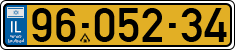 License plate of Israel, Regular plates