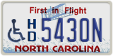 North Carolina, Vehicles for disabled persons (H/D 1234X)