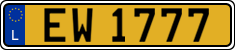 License plate of Luxembourg, 2003 year system