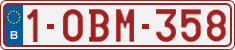 License plate of Belgium, Regular plates (2010)
