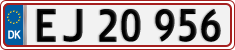 License plate of Denmark, Regular plates
