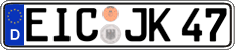 German license plate, Regular plates