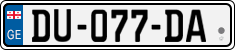 License plate of Georgia, Cars (2014)
