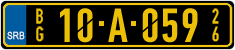 License plate of Serbia, Diplomatic