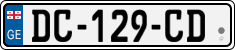License plate of Georgia, Cars (2014)