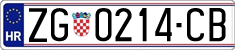 License plate of Croatia, Regular plates