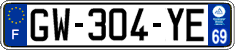 French license plate, SIV (ordinary)