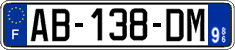 French license plate, SIV (ordinary)