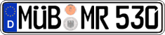 German license plate, Regular plates