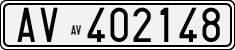 License plate of Italy, Cars (1927 year series)