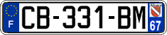 French license plate, SIV (ordinary)