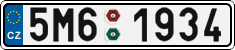 License plate of the Czech Republic, Cars (2001)