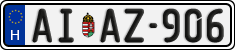 license plates of Hungary, Regular plates (2022)
