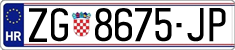 License plate of Croatia, Regular plates
