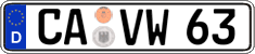 German license plate, Regular plates
