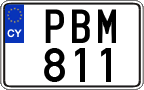 License plate of Cyprus, Regular plates