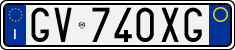 License plate of Italy, Cars (1994 year series)