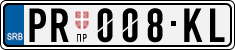 License plate of Serbia, Cars