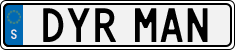License plate of Sweden, Vanity Plates