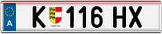 License plate of Austria, Regular plates