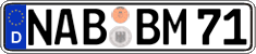 German license plate, Regular plates