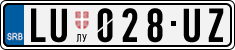 License plate of Serbia, Cars
