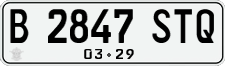 License plate of Indonesia, Regular plates