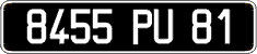 French license plate, FNI