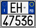 License plate of Italy, Motorcycles (1994 year series)