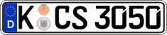 German license plate, Regular plates