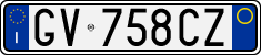 License plate of Italy, Cars (1994 year series)