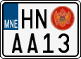 License plate of Montenegro, Scooters