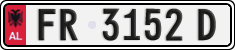 License plate of Albania, Cars (1993)