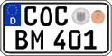 German license plate, Regular plates
