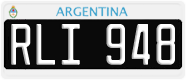 License plate of Argentina, Cars (1995, ABC 123)