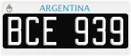 License plate of Argentina, Cars (1995, ABC 123)