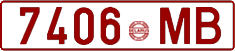 License plate Belarus, Cars (1992)