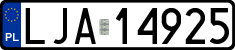 License plates of Poland, Regular car plates