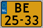 License plate of the Netherlands, Imported oldtimers (commercial vehicles)