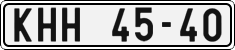 License plate of the Czech Republic, Cars (1960)
