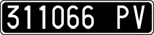 License plate of Italy, Cars (1927 year series)